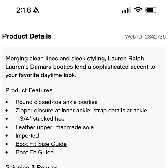 Lauren Ralph Lauren Damara Booties in Cognac Brown Leather & Suede size 8 - Picture 2 of 16